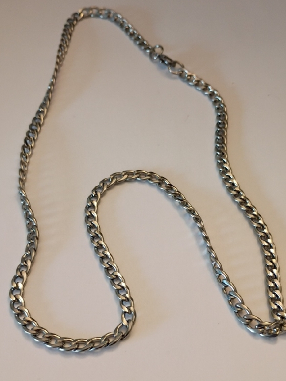 Men's Silver Curb Chain Necklace